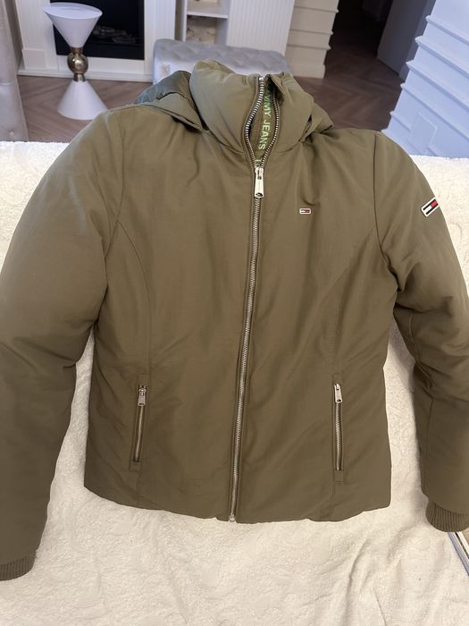 Geaca Tommy Hilfiger regular fit cu gluga si blana detasabila