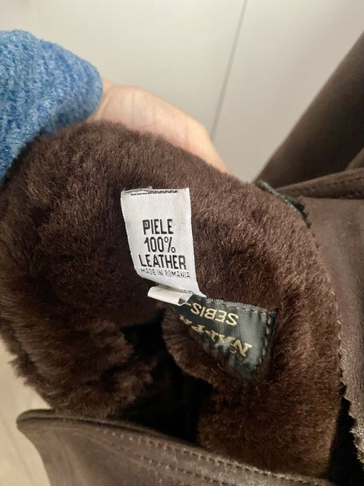 Geaca de piele cu blanita