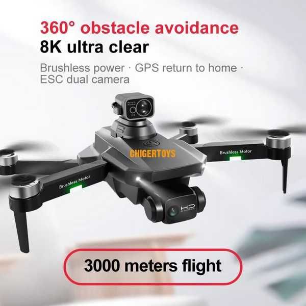 ДРОН нов OAS MAX 6K,4K по лиценз на DJI,с двойна камера GPS WIFI до 3 KM, 3-осен гимбал , лазерен лидар 360 за избягване на препятствия ,квадрокоптер
