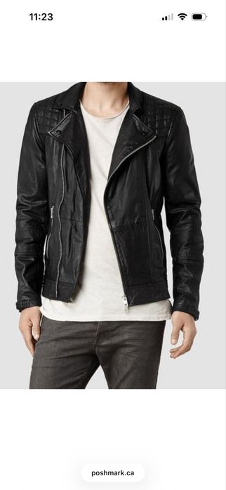 Кожено яке All Saints Conroy Kushiro XXL