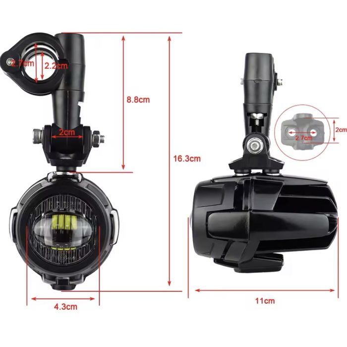 Proiector ceață LED pentru motocicletă adventure touring atv quad buggy off road