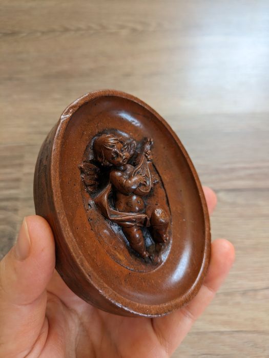 3д овални пана от восък с ангели херувимчета