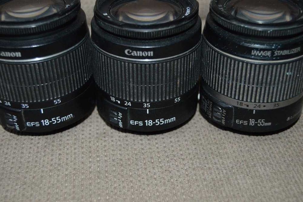 Pachet 3 Obiective Canon EF-S 18-55mm Defecte - Pentru Piese/Reparatii