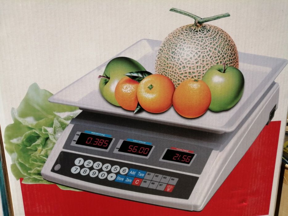 Японска професионална и прецизна електронна везна с метална платформа,