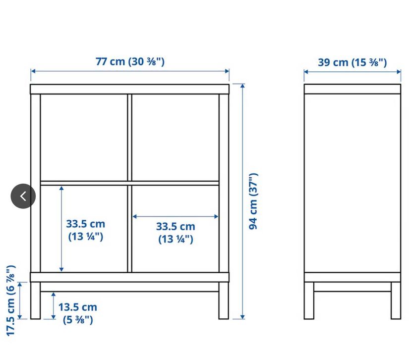 KALLAX
Etajeră cu cadru, lucios/alb/alb, 77x94 cm