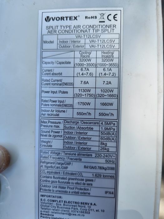 Placi aparat aer condiționat vortex