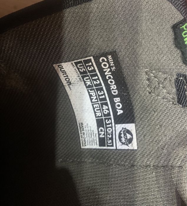 Boots Burton Concord dublu BOA marimea 46/13