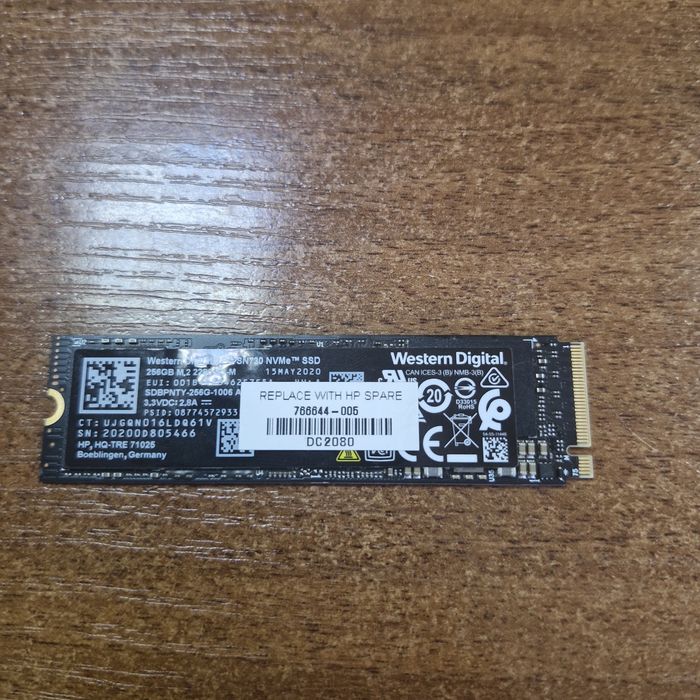 WD SN730 256 GB NVMe