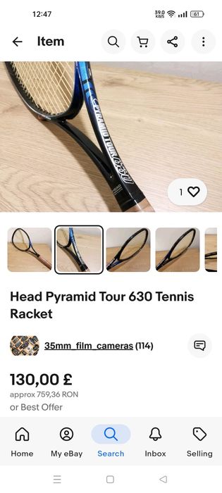 Racheta tenis Head pyramid tour!