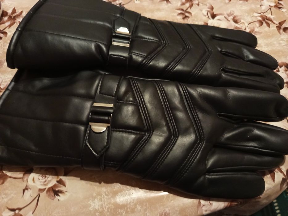 Винтидж Мъжки Дълги Ръкавици от Естествена Кожа Нови