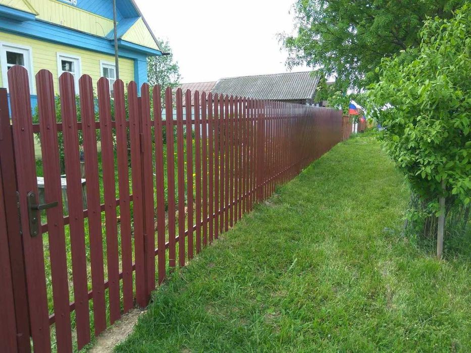 Металлический штакетник заборы