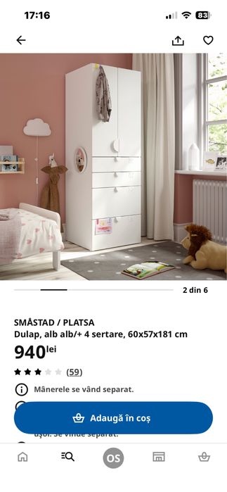 Dulap Smastad/Platsa Ikea