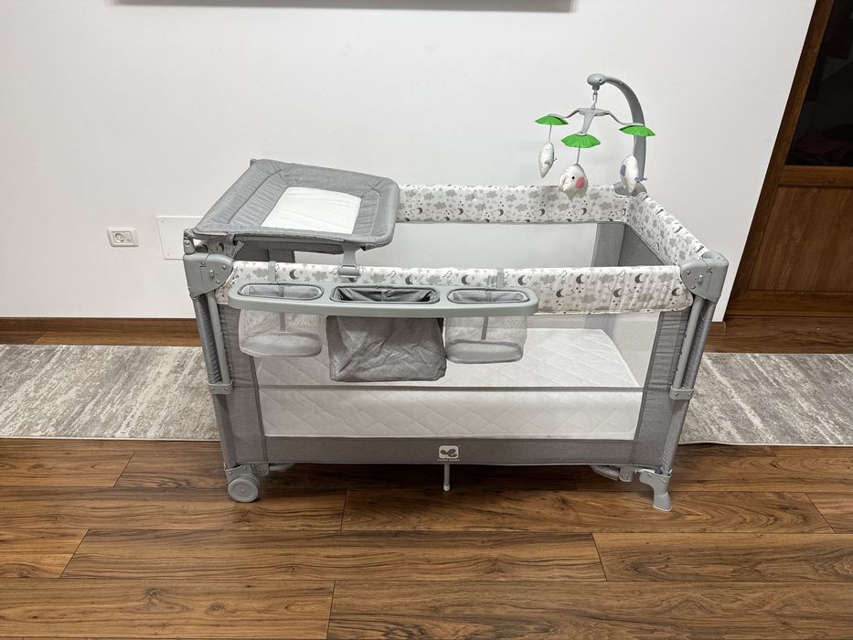 Patuț co-sleeper cu saltea