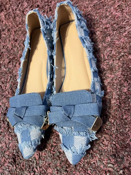 Обувки от дънков плат, размер 40 + ПОДАРЪК КЛЪЧ