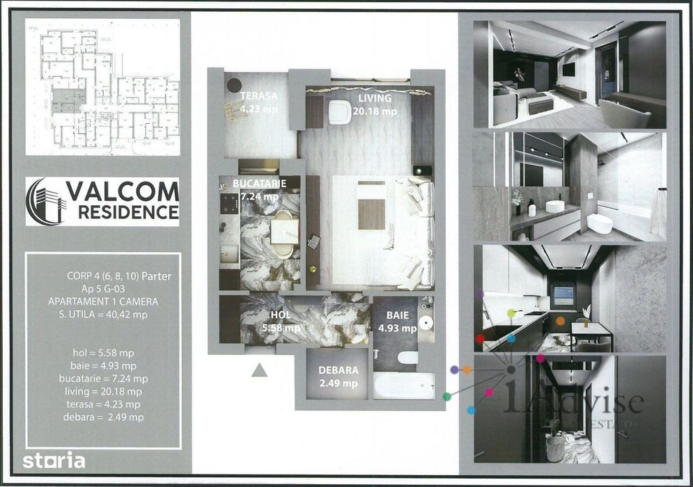 Valcom Residence Bartolomeu, Garsonieră, terasa 4.23 mp, Comision 0