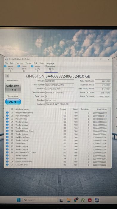 SSD Kingston A400 240GB