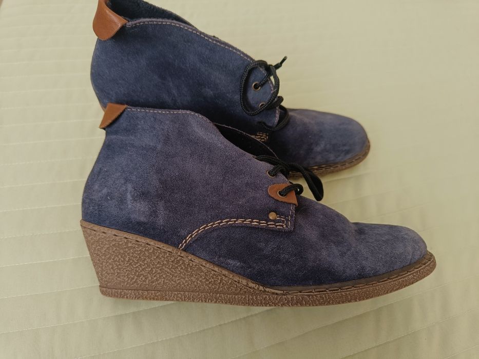 Боти Rieker 40 естествен велур