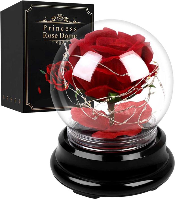 Нова роза LED светлини кутия Подарък за жена приятелка гадже Годишнина