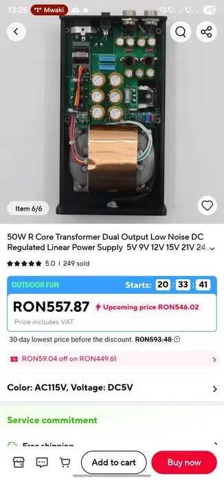 Vand sursa liniara 5v HiFi de foaere bua calitate