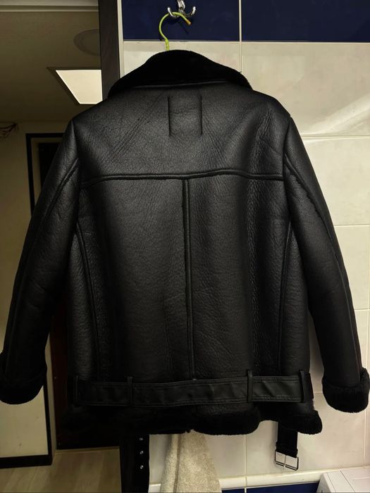 Дубленка Zara с меховой подкладкой