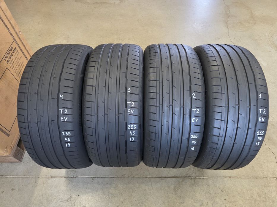 255/45/19 4бр.Hankook T2-EV-Еlectric-Неразличими от НОВИ-DEMO