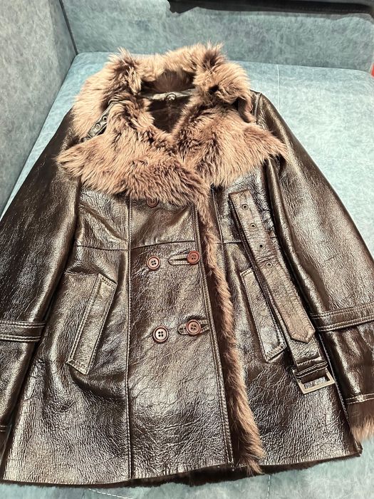 Дубленка коричневая