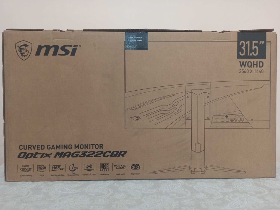 Monitor Sotiladi msi 31.5 CURVED GAMING Optix Yoki obmen Notebookga