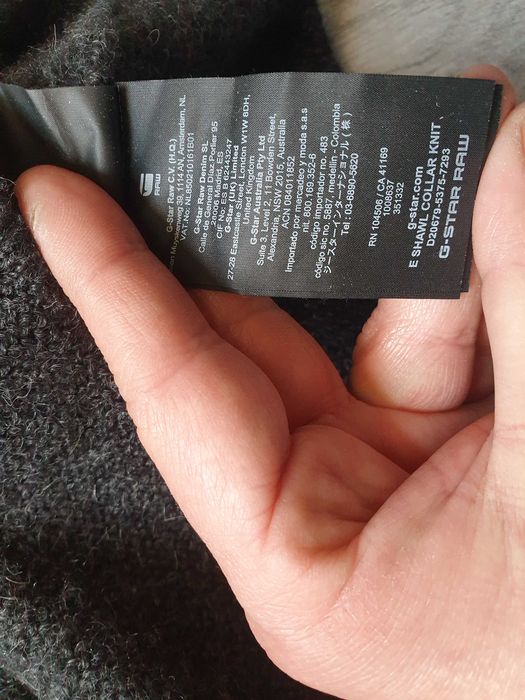 Pulover G-STAR RAW "E Shawl Collar Knit" (100% Alpaca) - Marime L