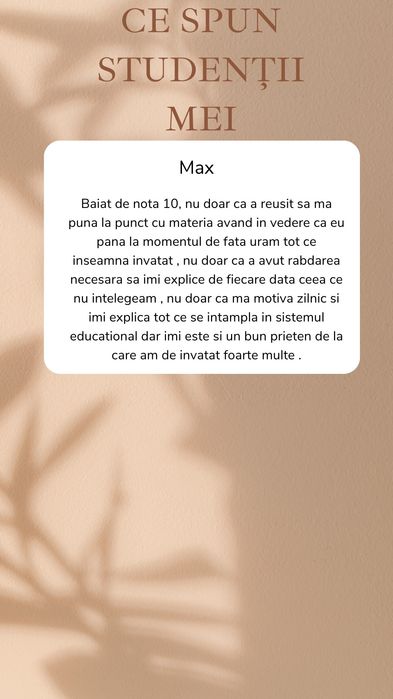 Meditații biologie admitere medicina/Bac clasa 11-12