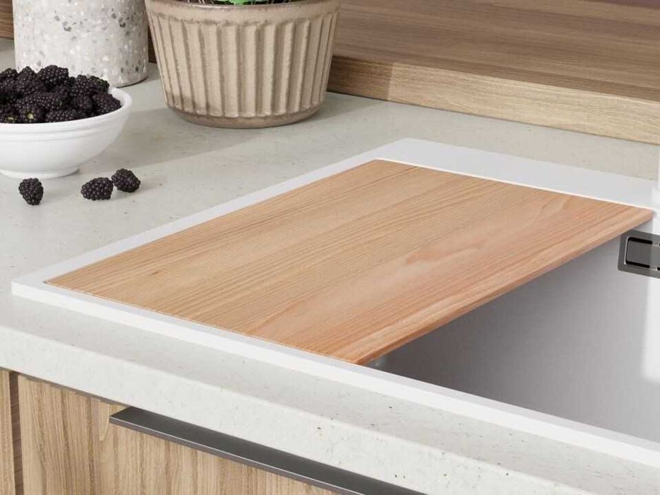 НОВО  Кухненска Мивка от гранит модел Осло XL 500 x 590 mm - Бяла
