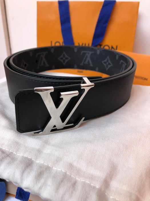 Curea 100% originala Louis Vuitton Monogram Eclipse Canvas reversibila