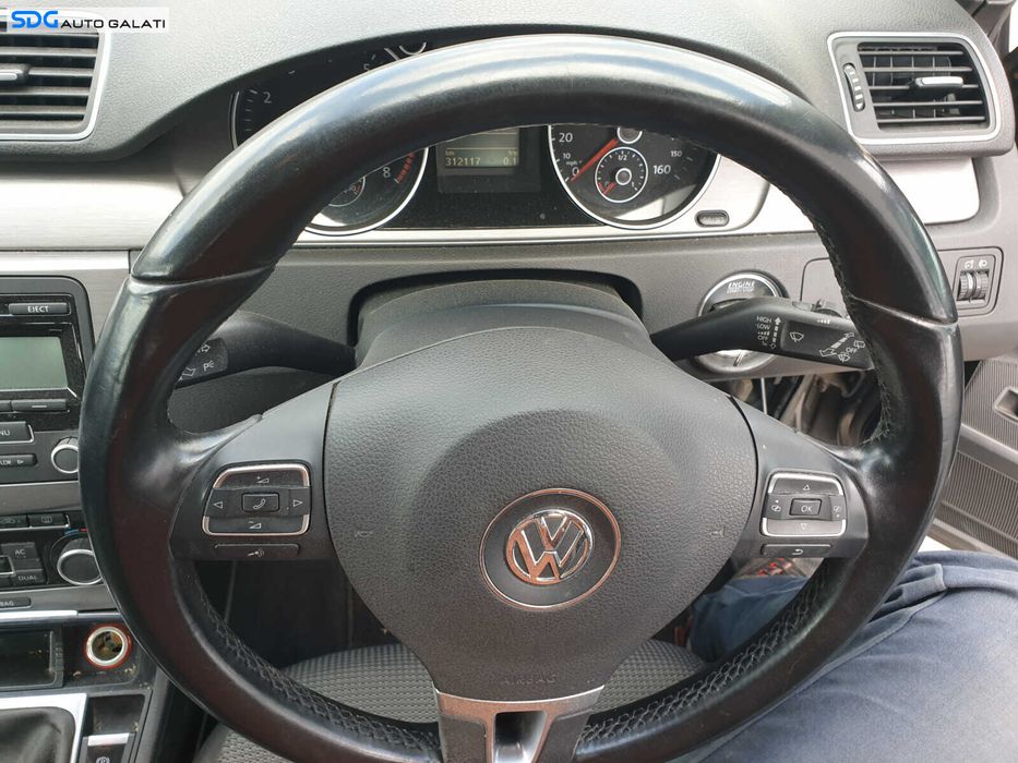 Volan 3 Spite din Piele cu Comenzi FARA Airbag Volkswagen Passat B6 2005 - 2010 [Q3048]