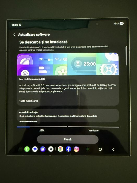 Fold 7, 12GB Ram, 256 Gb, Silver, NECODAT, CA NOU, GARANTIE EMAG 24 LUNI