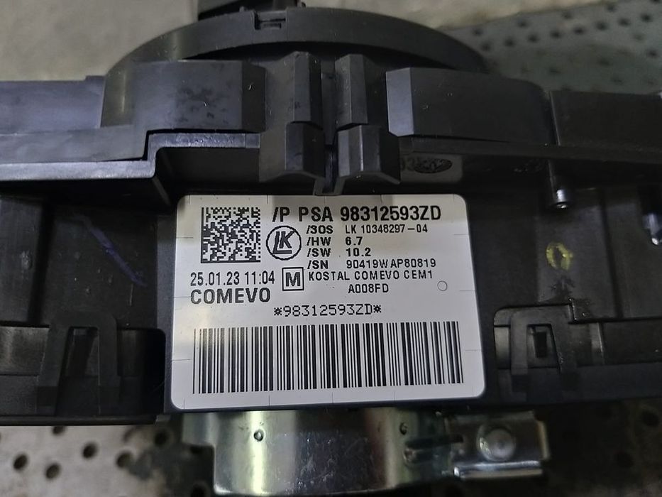 Bloc manete semnalizare stergator parbriz tempomat spirala volan citroen c3 3 sx 98312593zd