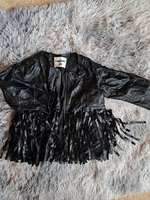 Модная кожанка на девочку