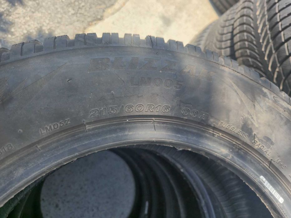 4 Anvelope M+S - 215/60/16 99H - Bridgestone Blizzak LM005 - APP NOI - DOT 2021 / 2023 !