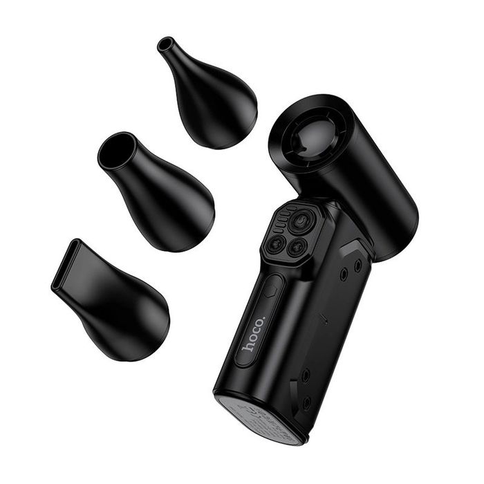 Hoco HX68 Turbo Jet Fan, 130000 RPM, мощный турбо-фен 8000mAh 3насадки