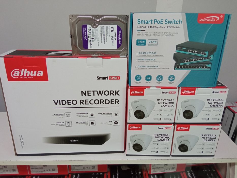 Камера сотилади NVR ва 4 та камера комплект