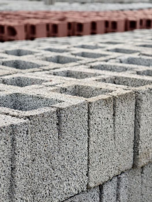 Фасадные Евро шлакоблок, прессованные из клинца под расшивку (Ровные)