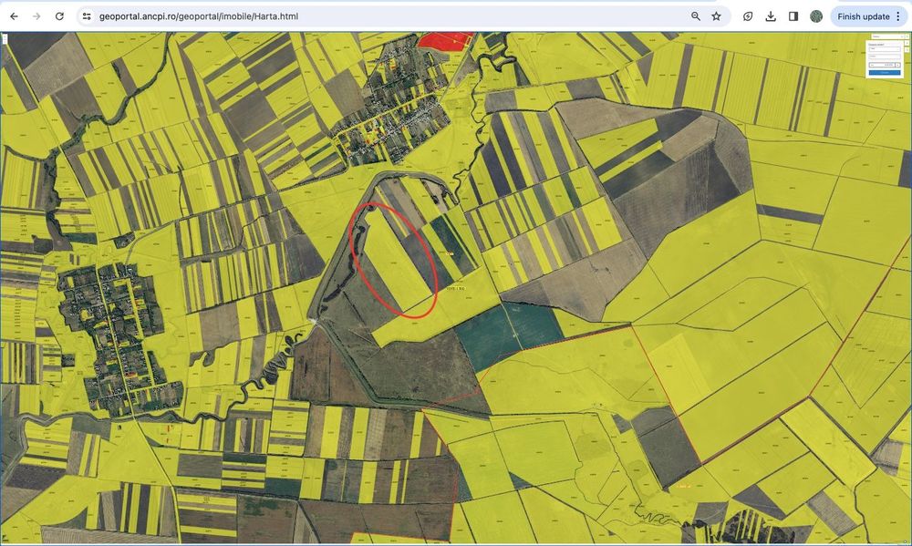 Teren agricol/arabil 23 ha, comasat, extravilan, Butin, Timis