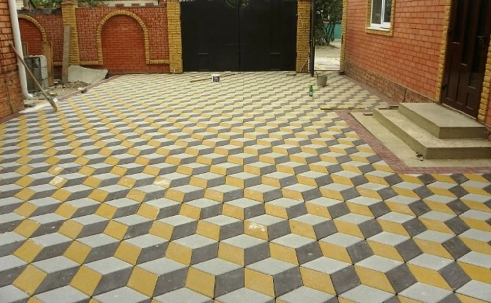 Укладка брусчатка