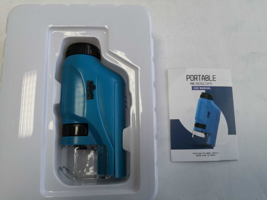 Mini microscop portabil cu baterie si marire 60-120x