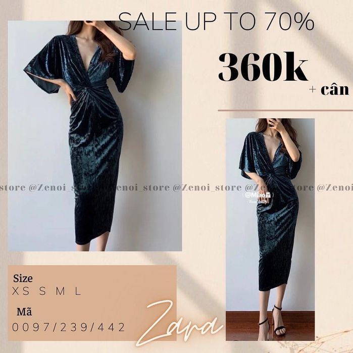 Rochie catifea Zara noua