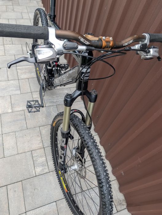 bicicleta MTB full suspension xt furca aer Manitou 120mm