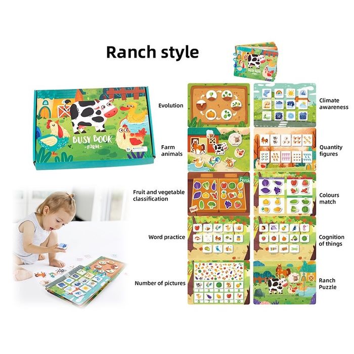 Образователна книга Ферма с дидактични игри