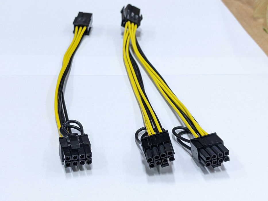 6 или 8 пина към 8 (6+2) пина или 2х8 pin PCI Express захранващ кабел