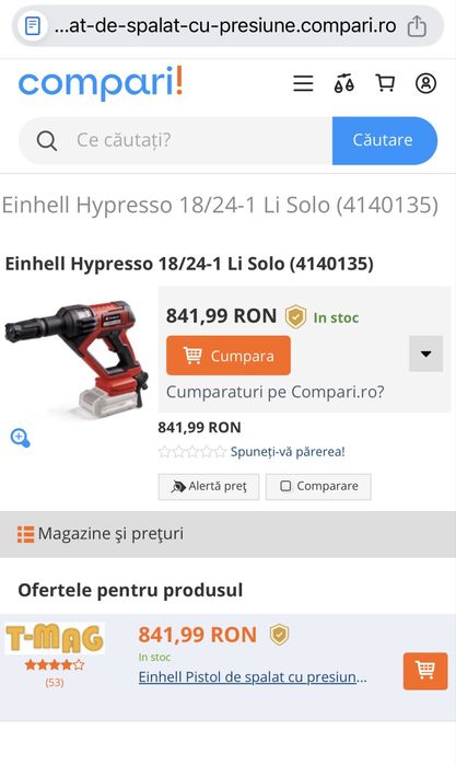 Aparat de spalat cu presiune portabil Einhell Hypresso Nou