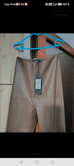 Pantaloni imitație de piele mărimea XS