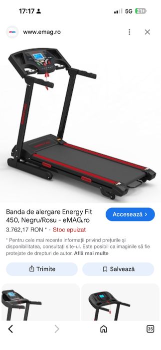 Banda de alergat profesionala Energy Fit