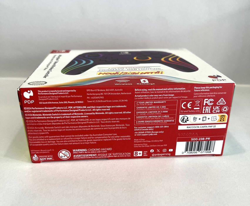 Manetă Nintendo Switch wi-fi, PDP Afterglow Wave, NOUĂ/Sigilată!